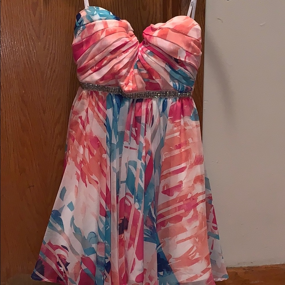 Mini strapless dress